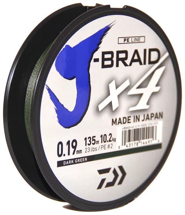 Шнур DAIWA J-Braid X4 0,17/135м dark green