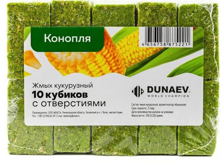 Жмых DUNAEV кукурузный Конопля 300g