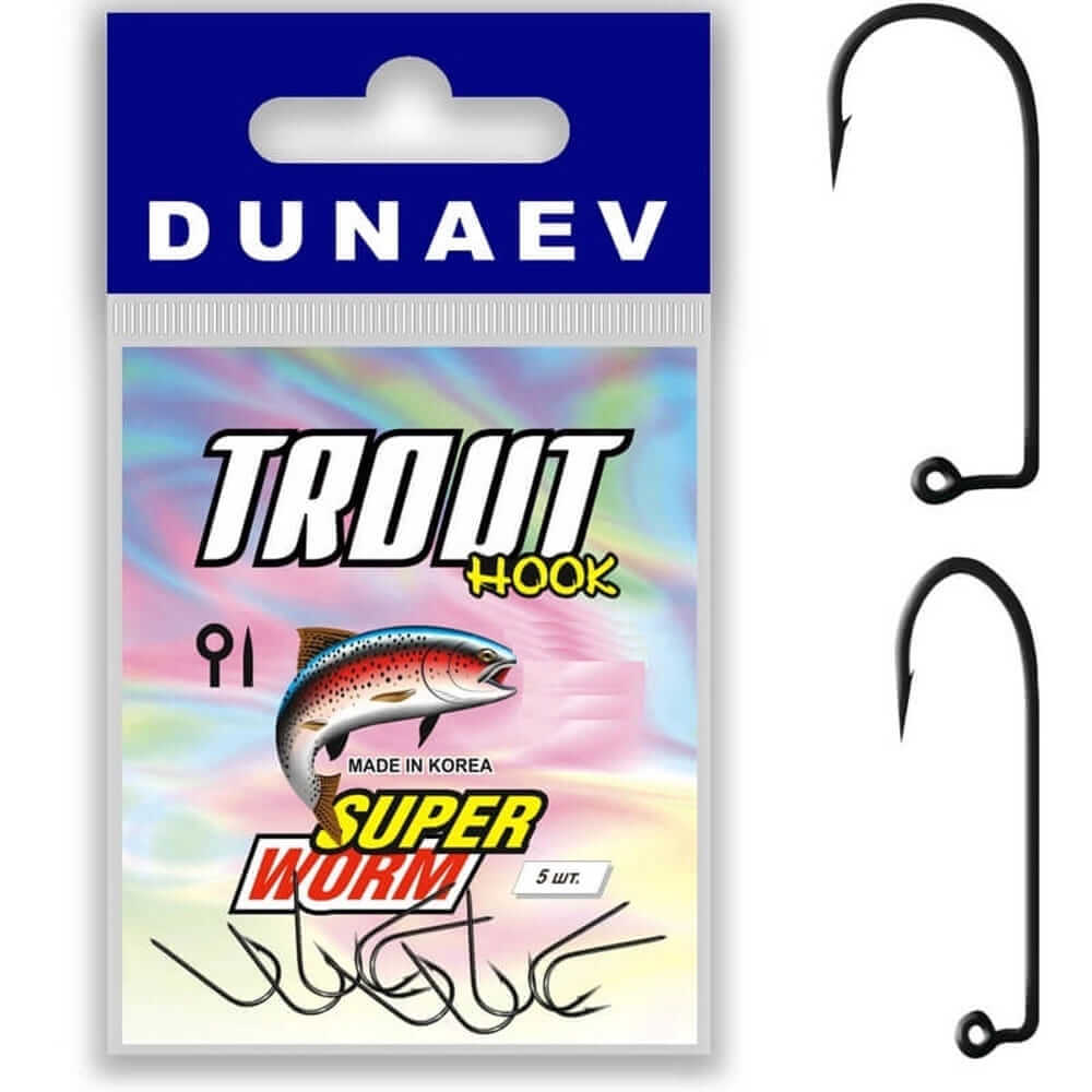 Крючок Dunaev Trout Super Worm #2