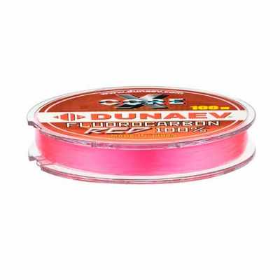 Леска 0,117мм 100м Fluorocarbon RED DUNAEV