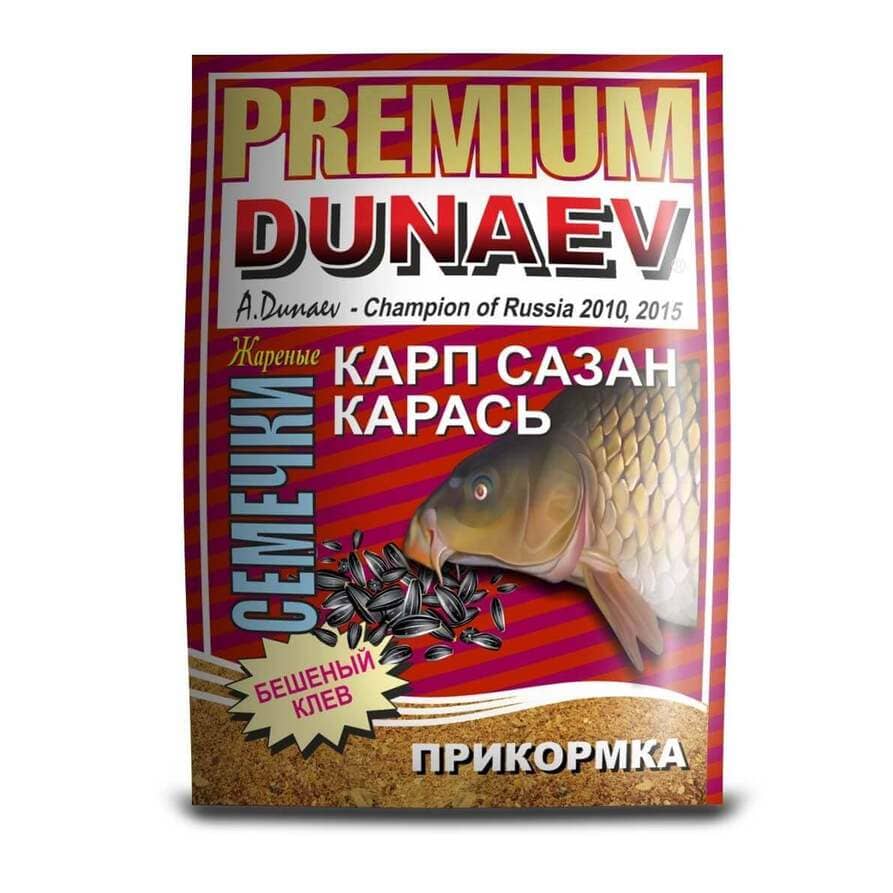 Прикормка DUNAEV-PREMIUM 1кг  Карп-Сазан Жареная семечка