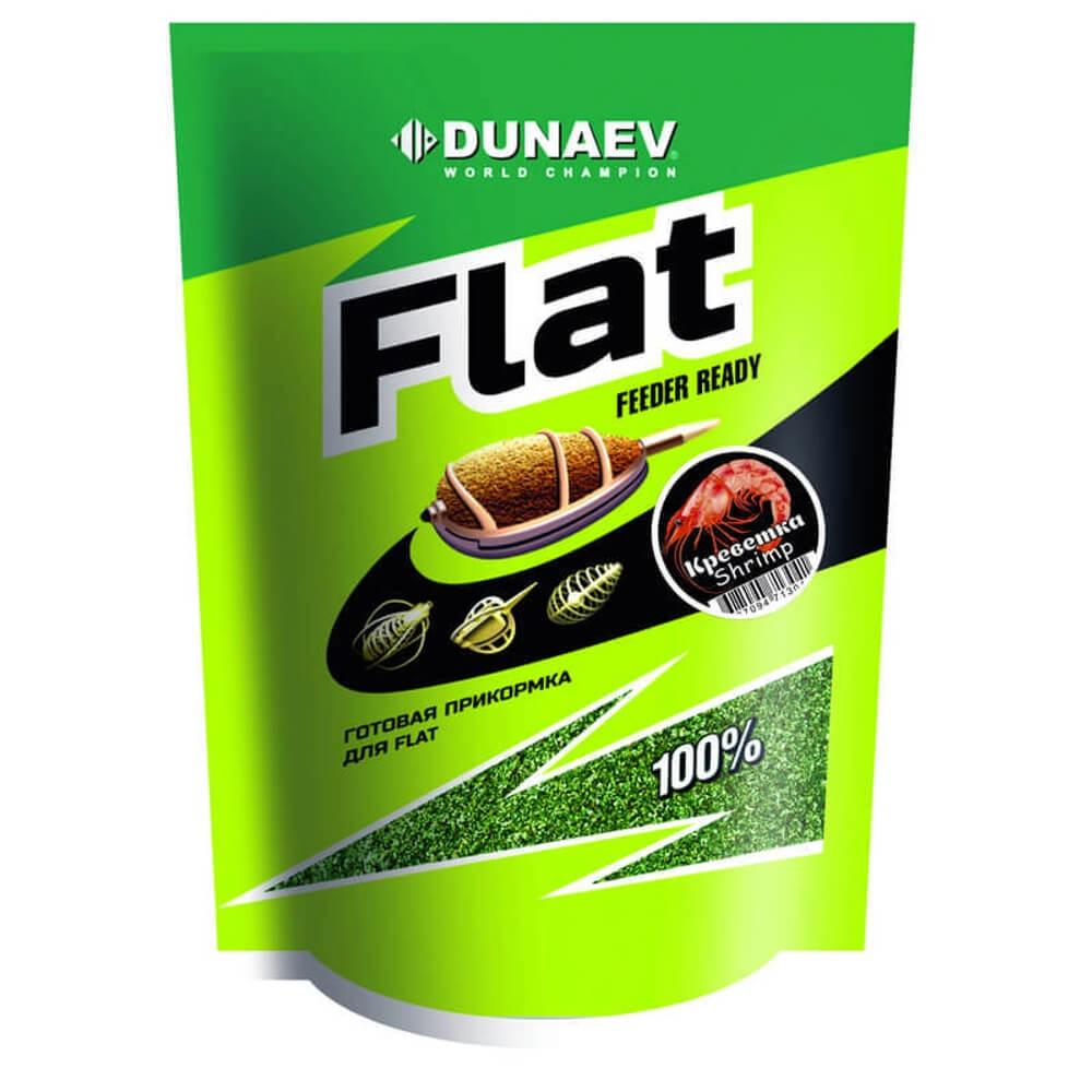 Прикормка Dunaev Flat Feeder Ready 1 кг Креветка