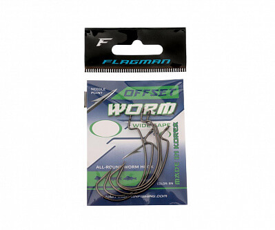 Крючки FLAGMAN Worm Offset #02