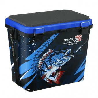 Ящик зимний Helios ICE FISHING односекционный синий (19л)