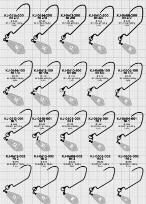 Крючки Gurza-WORM 101 LE JR HOOK №1/0+10g