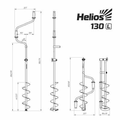 Ледобур Тонар HELIOS HS-130D (левое вращение)
