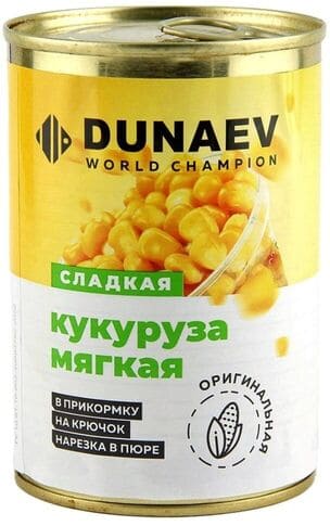 Кукуруза Мягкая DUNAEV 400мл Оригинал металлобанка