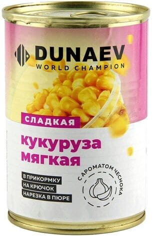 Кукуруза Мягкая DUNAEV 400мл Чеснок металлобанка