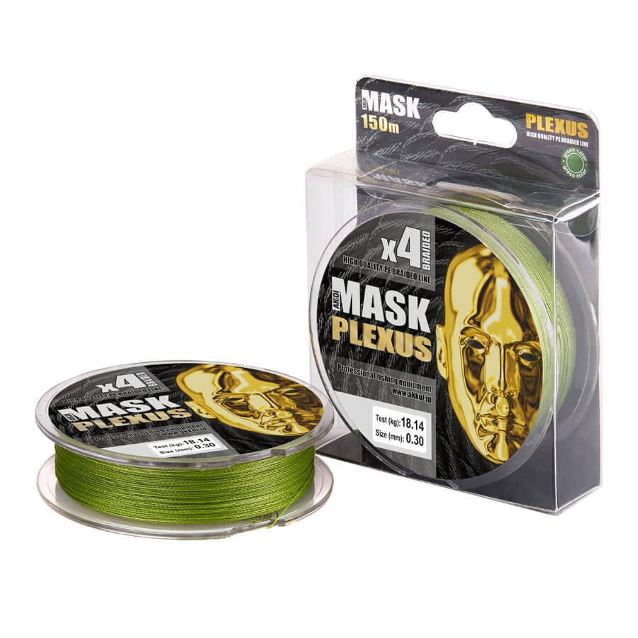 Шнур AKKOI MASK PLEXUS x4 150m green 0.40mm