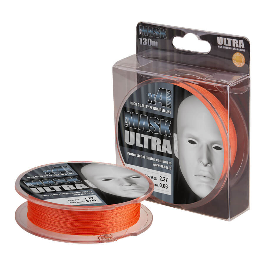 Шнур AKKOI MASK ULTRA x4 130m orange 0.10mm