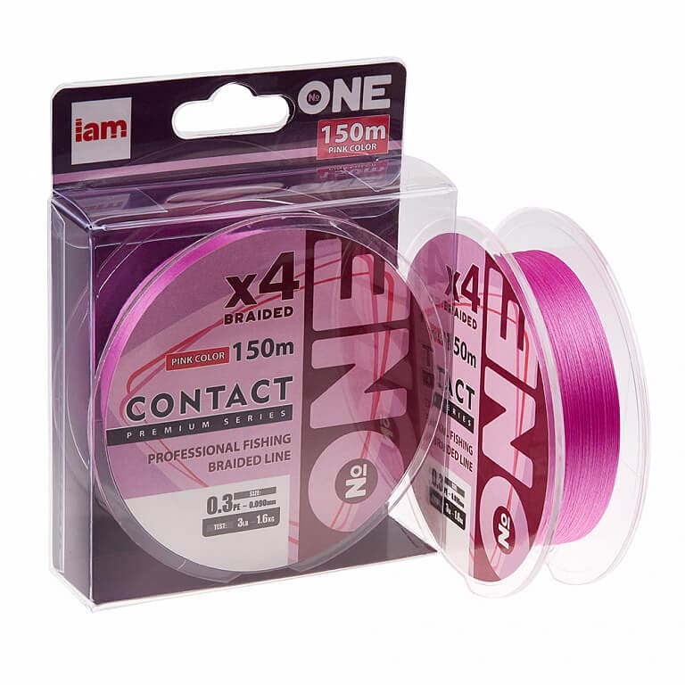 Шнур №ONE Contact Х4-150 (pink) 0,104mm