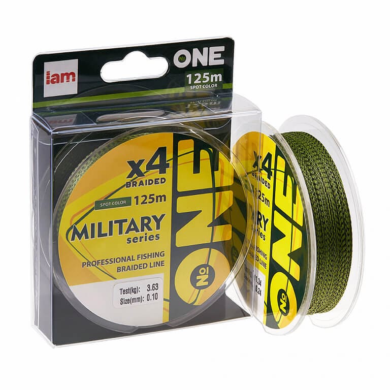 Шнур №ONE MILITARY 4X-125 0,14мм IAM