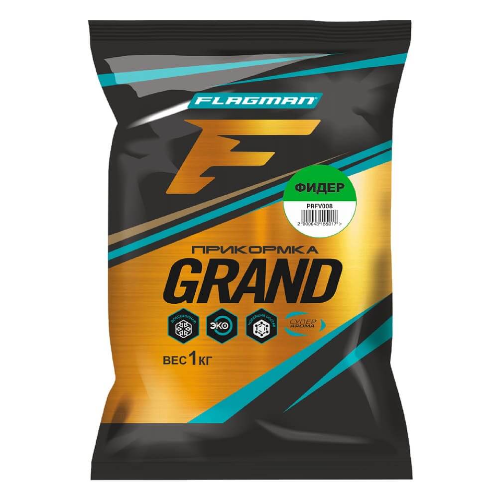 Прикормка Flagman GRAND Фидер 1кг черная