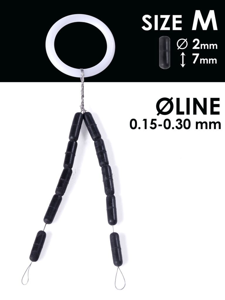 Стопоры резиновые Salmo RUBBER CYLINDER STOPS р.002M 10шт.