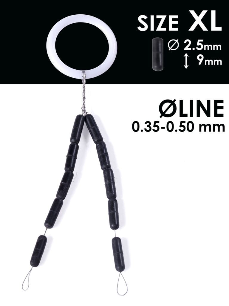 Стопоры резиновые Salmo RUBBER CYLINDER STOPS р.004XL 10шт.