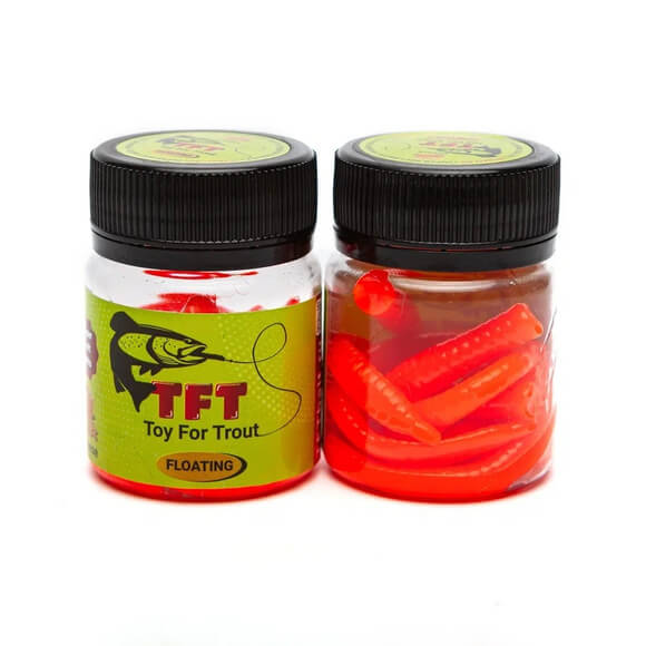 Приманка TFT  TOY WORMS Red Orange #01 80мм/Floating