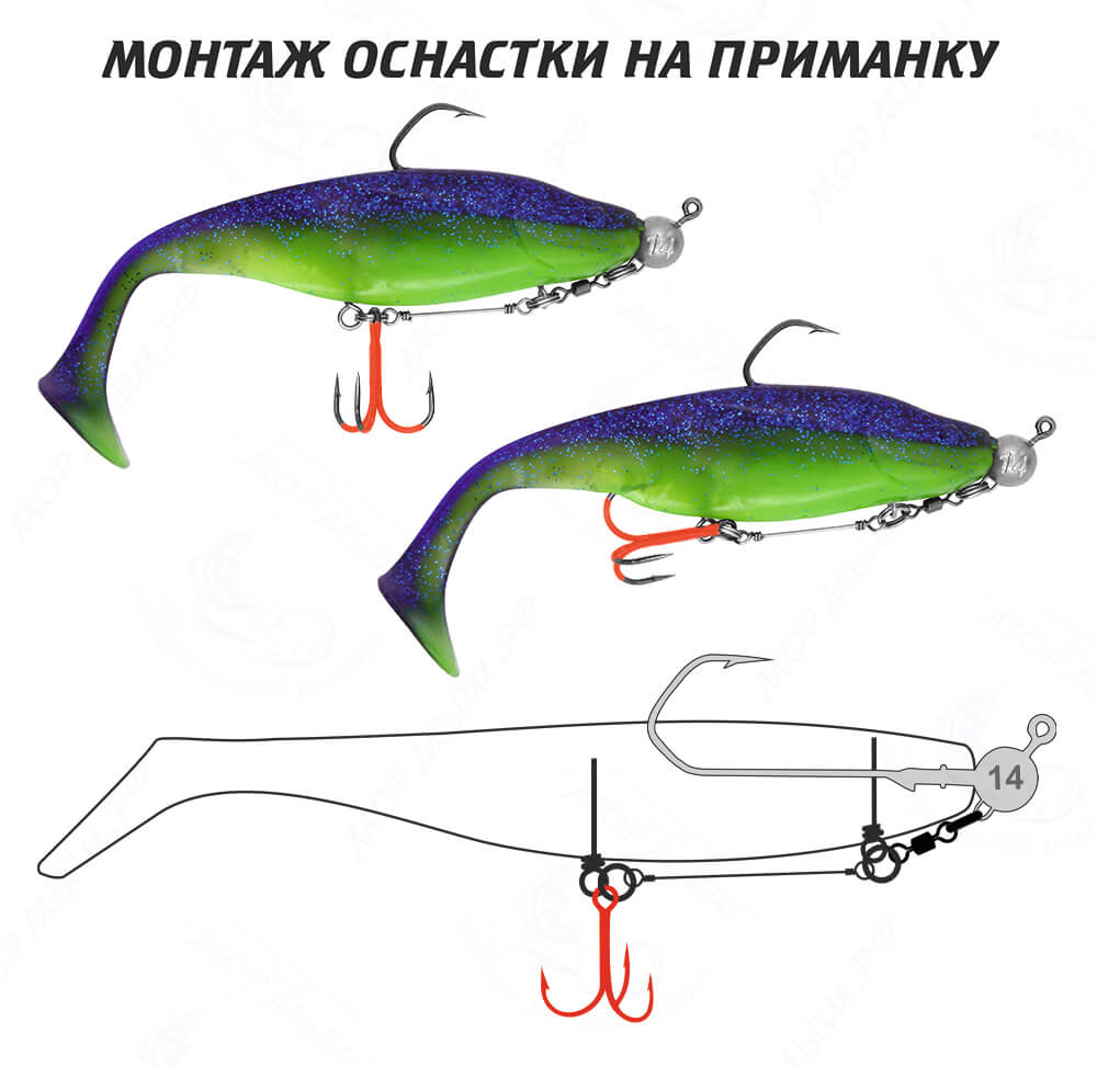 Стингер цветной для джиг-головки STINGER EYE JIG #M