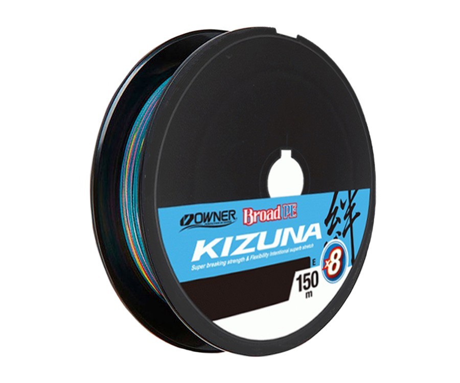 Леска плетеная Owner Kizuna X8 Broad PE 0,17мм multcolor