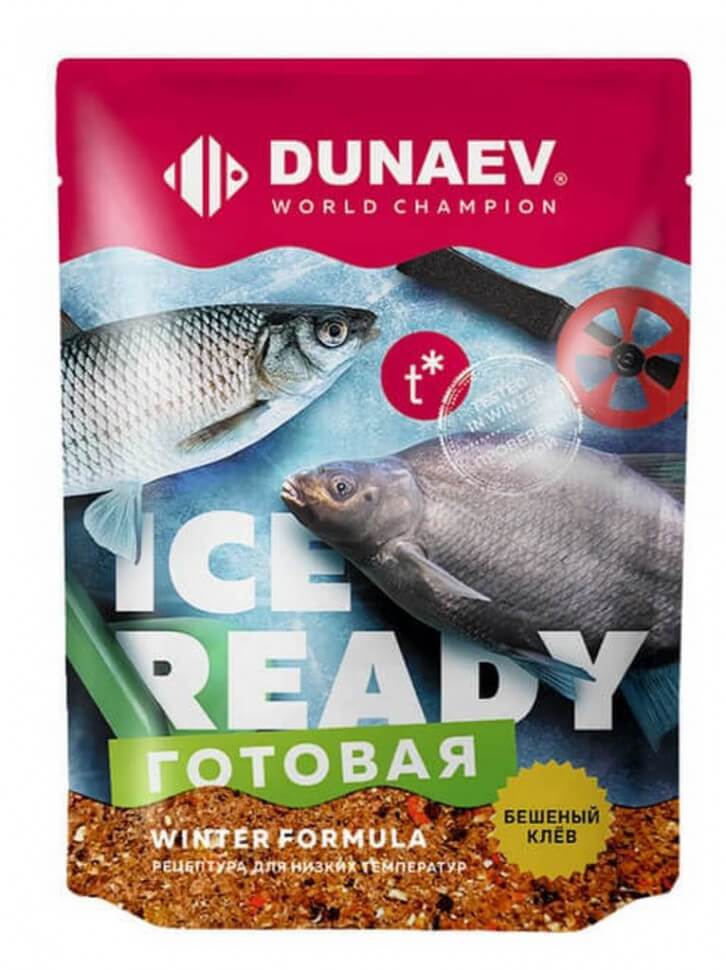 Прикормка DUNAEV ICE-READY 0,5кг Мотыль