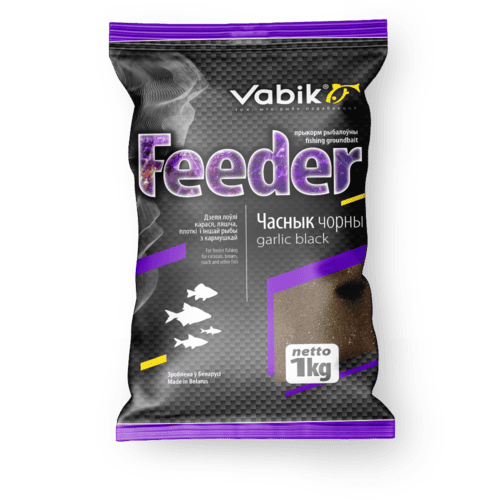 Прикормка Vabik FEEDER Чеснок черный 1кг
