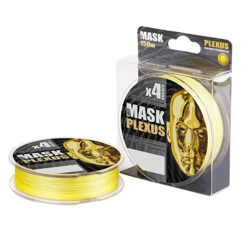Шнур AKKOI MASK PLEXUS x4 150m yellow 0.16mm