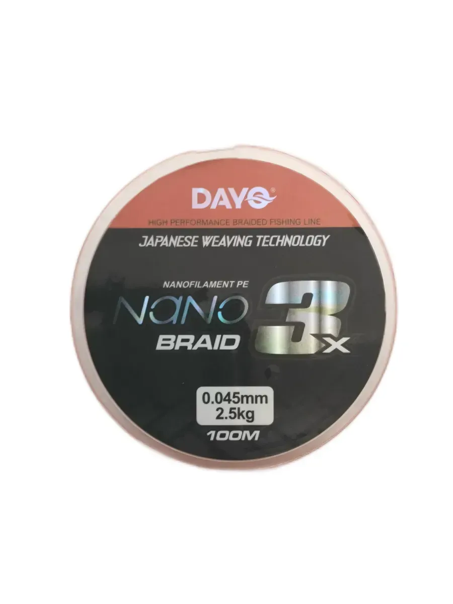 Шнур Dayo NANO BRAID X3 0,045мм/100м orange