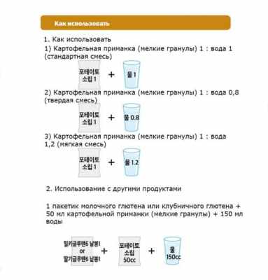 Тесто корейское Kyongwon Картофель (мелкие гранулы) 500g