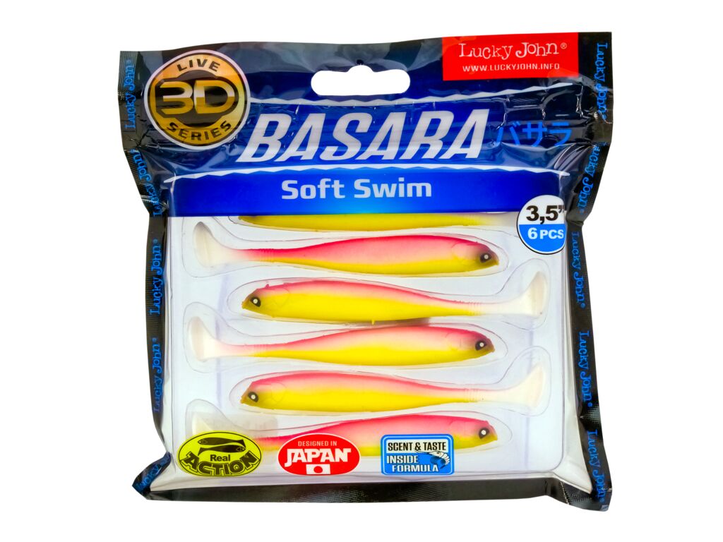 Виброхвосты LJ 3D Series BASARA SOFT SWIM 2.5in (06.35)/PG04 8шт.